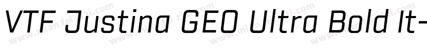 VTF Justina GEO Ultra Bold It字体转换